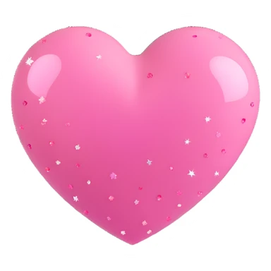 pink heart with sparkles sticker