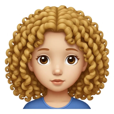 white little subanon filipino gurl with curly hair sticker