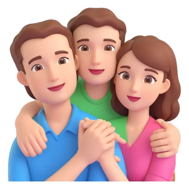 couple posing, close up pose, living room background sticker