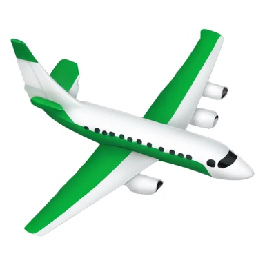 Plane boero verde y blanco con número 15 sticker