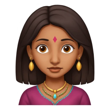 a indian girl with a big nose sticker