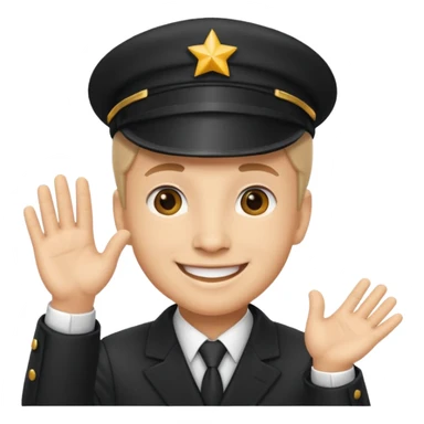 Conductor with cap,Train Crew. sticker