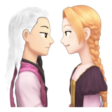 nezuko kiss zenitsu sticker