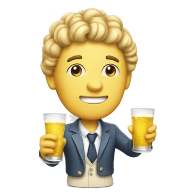 Cheers with brains sticker