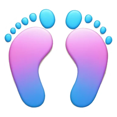 Pink and blue baby footprints  sticker