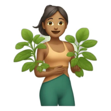 pocahontas plant lady marichyasana sticker