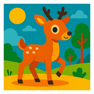 Deer sticker