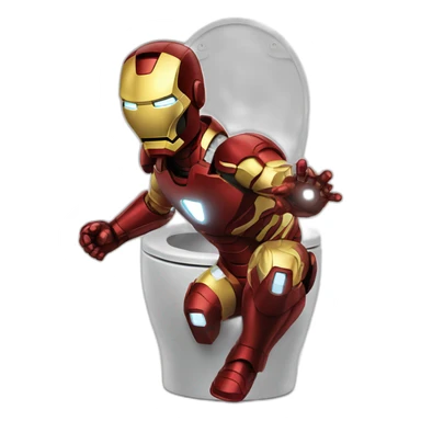IronMan on toilet sticker