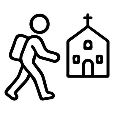 Icon going to school sticker