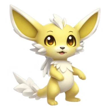 a anthro chibi-style shiny sparkle-Fakémon-hybrid full body sticker