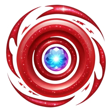 red glitter portal sticker