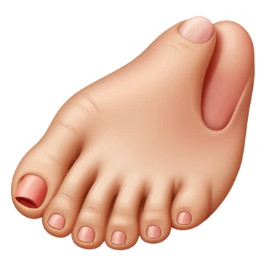 Human toe missing few millimeter of tip portion sticker