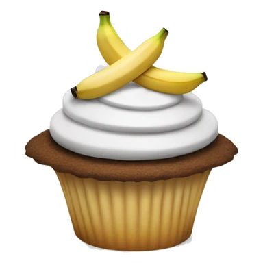 cupcake topped with a banana slice and nilla wafer sticker