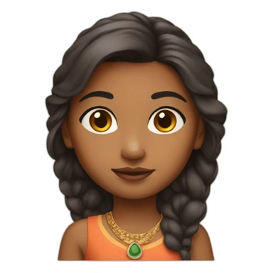 Indian-American girl sticker