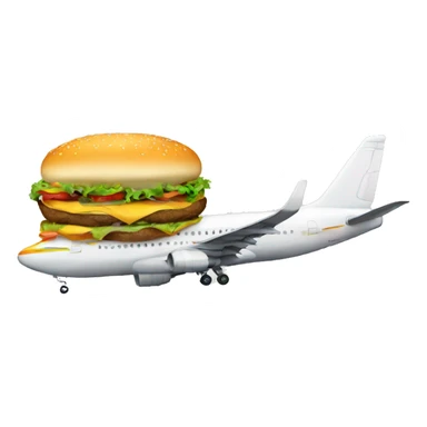 air plane, cheeseburger sticker