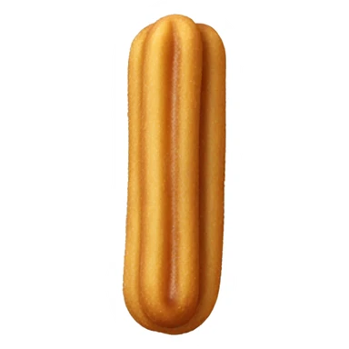 A churro with a chocolate tip sticker