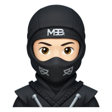 Ninja with MB written on it sticker