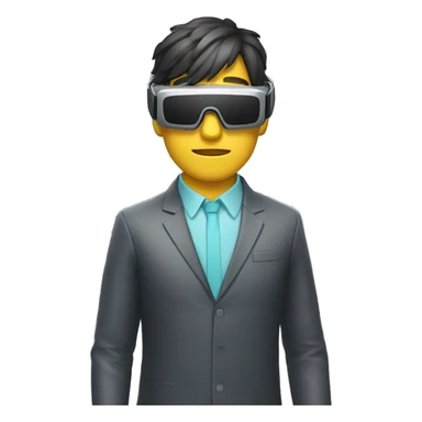 persona con gafas de realidad virtual sticker