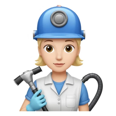 técnico de limpieza sujetando una aspiradora sticker