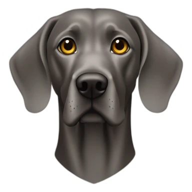 weimaraner head silhouet sticker