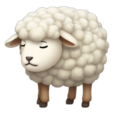 Sleepy sheep sticker