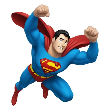 Superman flying at air sticker