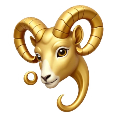 Golden Aries sign without background  sticker