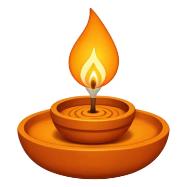 diya, with oil. sticker