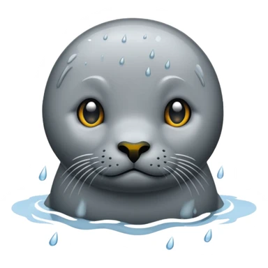 Seal in the rain sticker