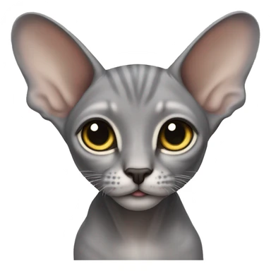 Grey sphinx kitten sticker