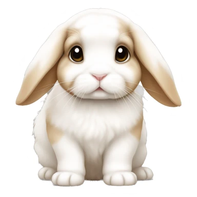 Cute baby white and tan holland lop sticker