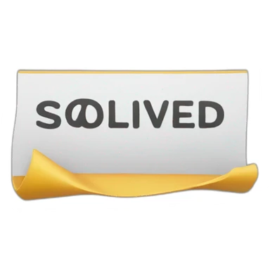 The inscription "Solved" sticker