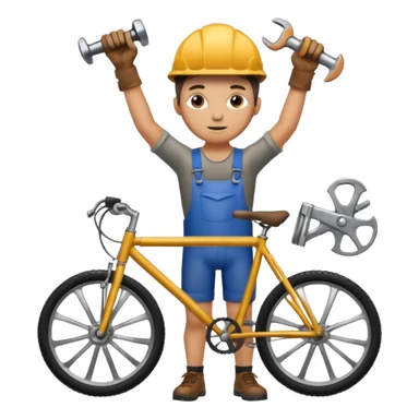cycle repair with wrench sticker