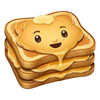 a pancake on toast sticker