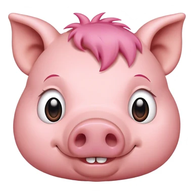 Pig with jaw line sticker
