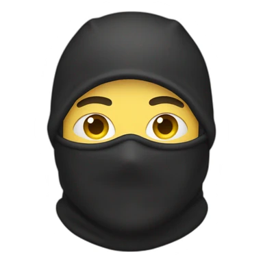 Man with a balaclava sticker