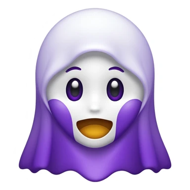 fantasma roxo e branco sticker