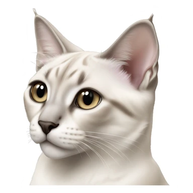 White lynx point Siamese cat with grey ears sticker