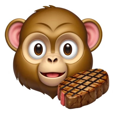 Monkey steak sticker
