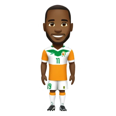 Didier drogba avec le maillot de la côte d'ivoire de 2014 sticker