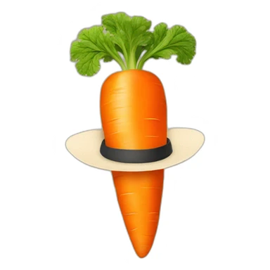 Carrot with hat sticker