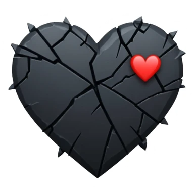 Black broken heart sticker