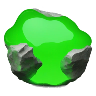 fluorescent green uranium-rock sticker