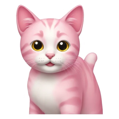 cute pink cat  sticker