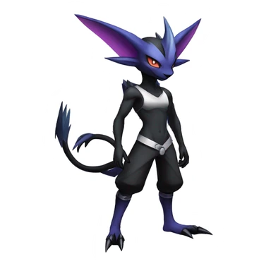 Dark Anthro Cool Noivern-Absol-Pokémon Punk Techwear Full Body sticker