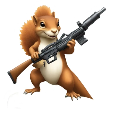 squirrel with RPG riding t. rex in space sticker