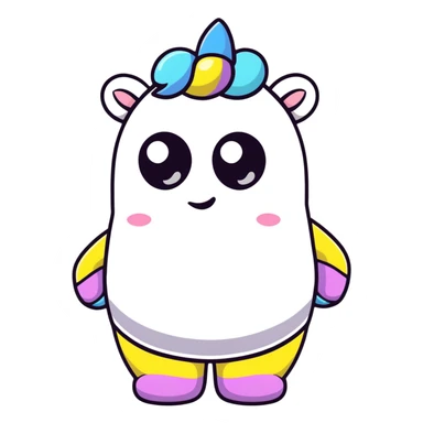 minion wearing unicorn suit sticker