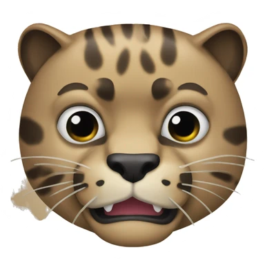 panther with mouth open  sticker