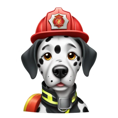 Dalmatian firefighter sticker