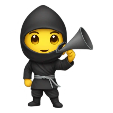 ninja holding funnel sticker